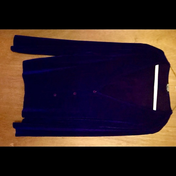 New Purple Softwear by Mark Singer Top Button Down Top/Jacket size XL Maternity - Picture 2 of 13